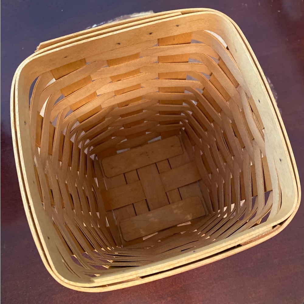 🧺Longaberger Medium Spoon Basket with Blue Heritage Liner and Protector - Picture 5 of 11
